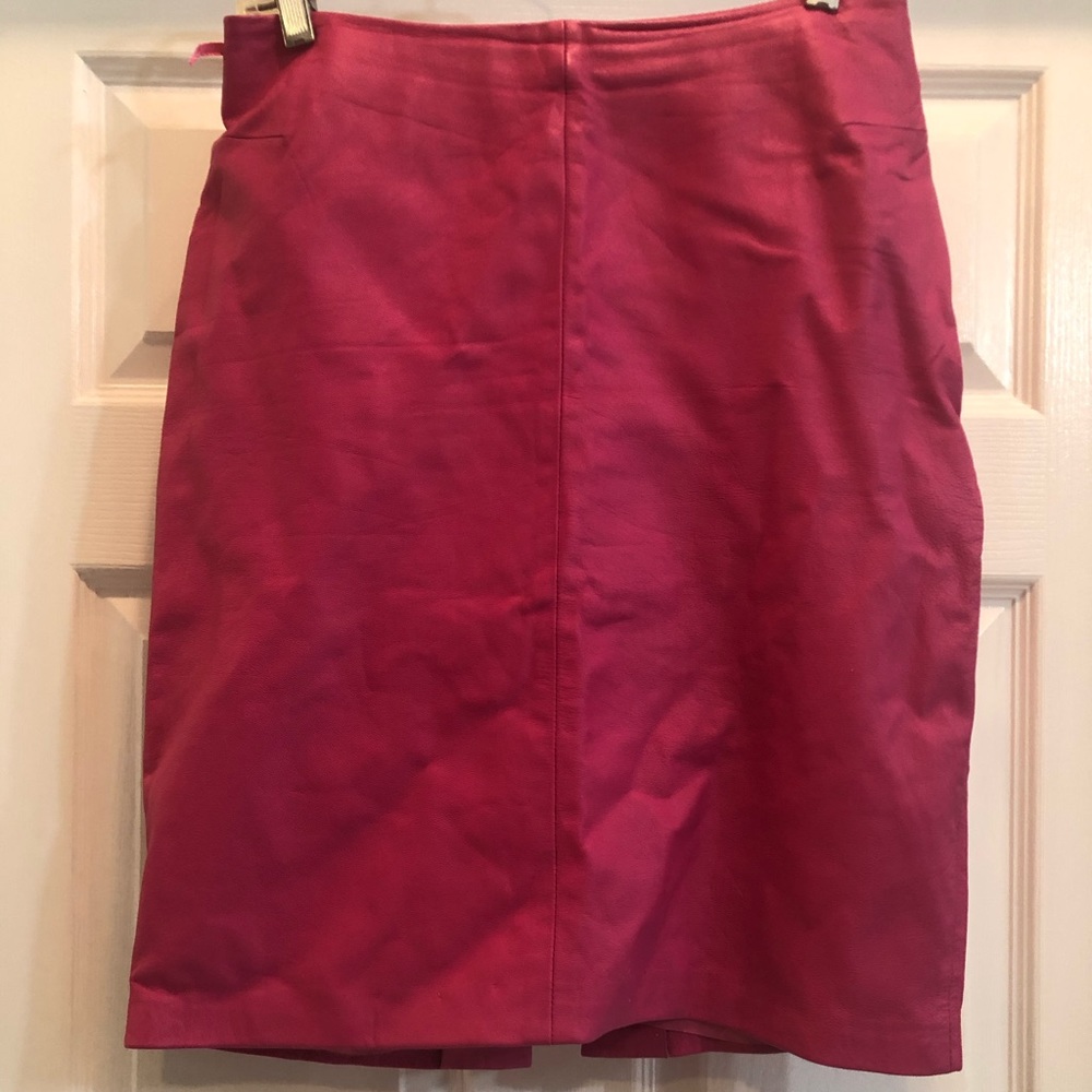 Belle sport genuine leather mini skirt 8